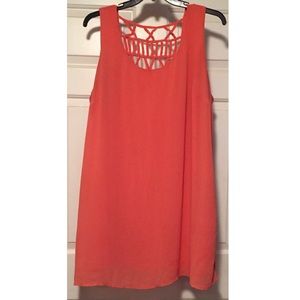 Coral Sleeveless Dress